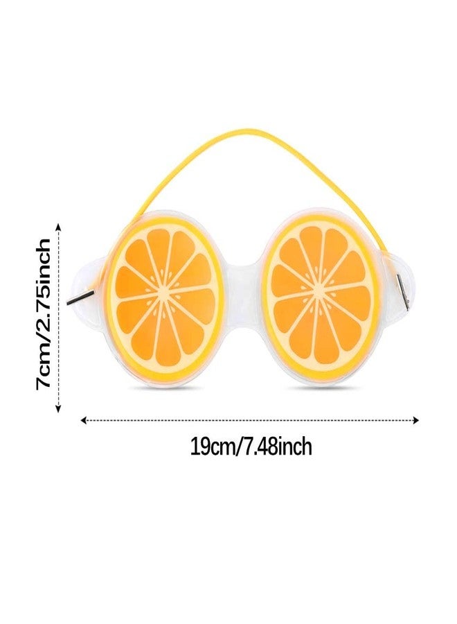JUDEE Gel Eye Mask for Dark Circles and Puffiness, Cold and Hot Packs Reusable Cute Cooling Ice Eye Masks, Relief Migraine Eyes Swollen, Soft & Non Toxic Suitable for Kids, Woman and Man (Orange) - Image 4