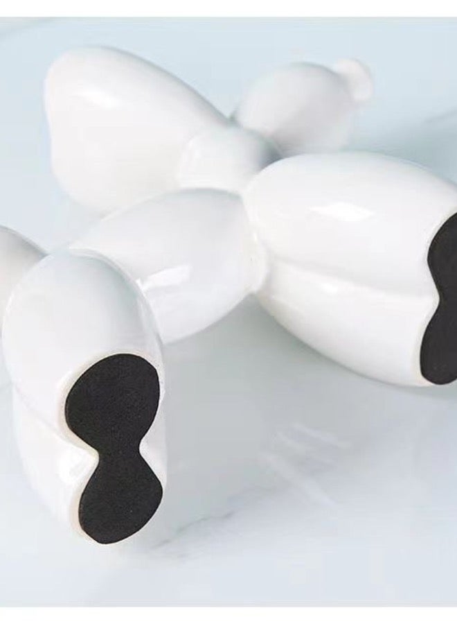 1 Piece Balloon Dog Statue Decoration Ornament, 18x22 cm, Pearl White.  - Image 4