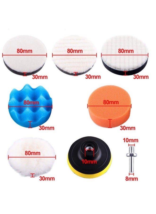 Generic - 33-Piece 3 Inch Buffing Sponge Pads and Polishing Pads kit, Car Polishing Pad Kit Foam Polishing Pads Car Buffer Polisher Attachment for Car Polishing Waxing and Cleaning - Image 1