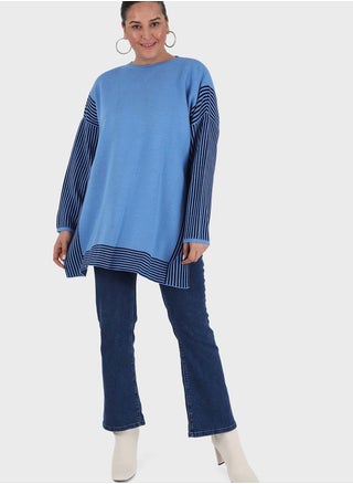 Striped Knitted Tunic - pzsku/ZFAE38D60C9A856201ED0Z/45/_/1694834468/a1f578b5-92e1-4c4f-b9e1-c2ae4ffbf658
