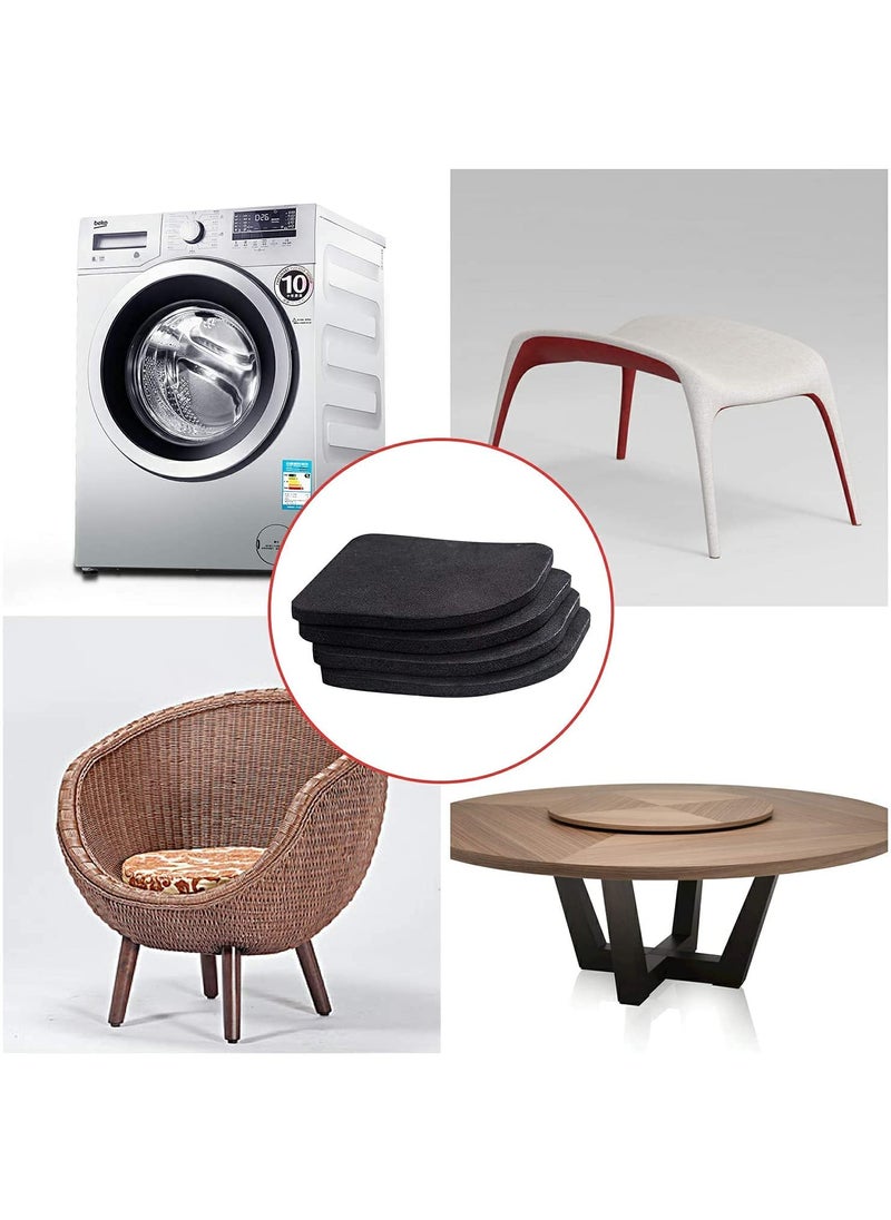 SHIDHMI SHIDHMI Antivibration Pads Non Slip Matting Washing Machine Shock Absorbers Universal Rubber Silent Feet Pads for Washing Machine Dryer Treadmill Refrigerator Appliance Table Chair Pack of 8  - Image 4