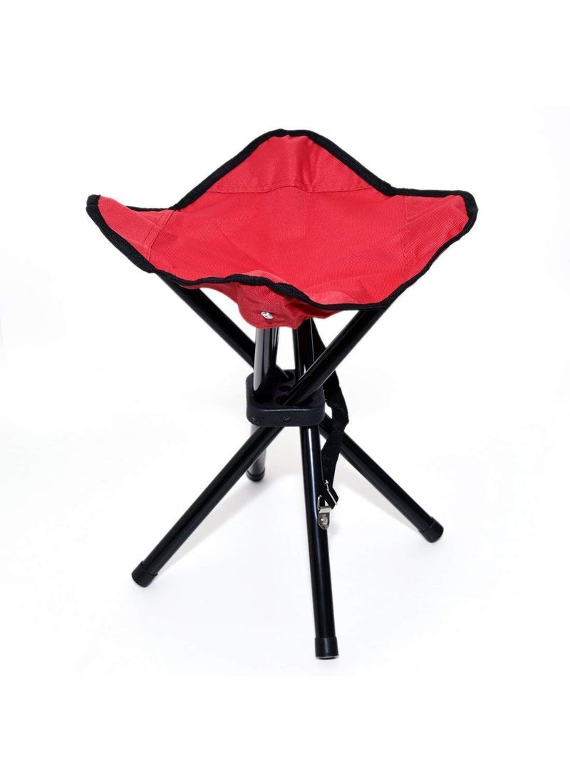 AARSH AARSH Folding Fourpod Stool Portable Four Leg Fishing Stool for Outdoor Camping Multicolour  - Image 1