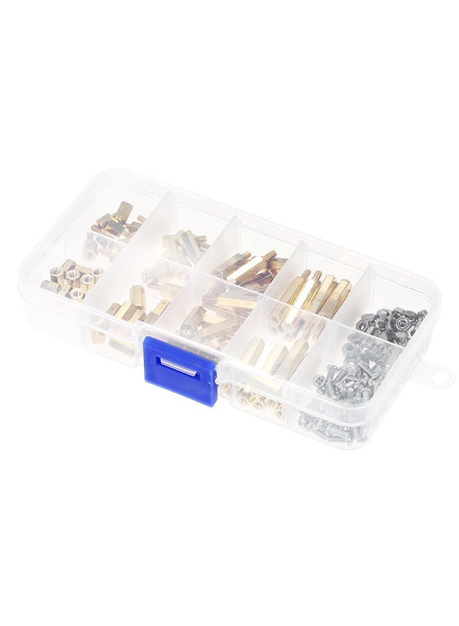 NIBEMINENT 180-Piece Brass Spacer Standoff Screws Nuts Set Multicolour - Image 1