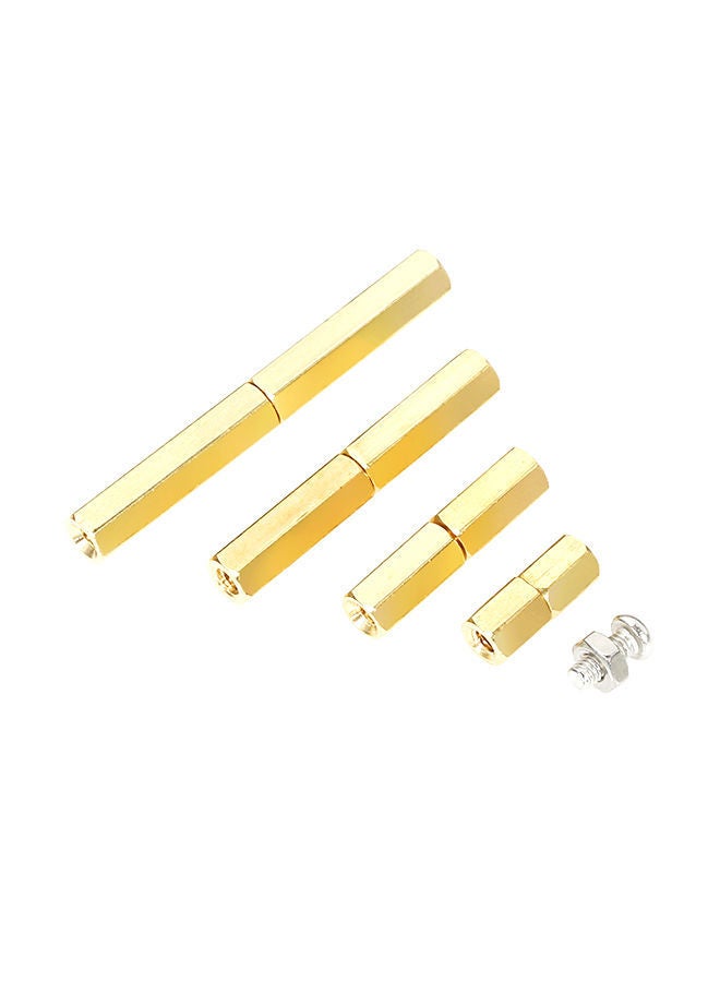 NIBEMINENT 180-Piece Brass Spacer Standoff Screws Nuts Set Multicolour - Image 3