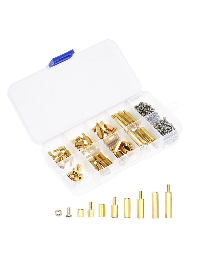 NIBEMINENT 180-Piece Brass Spacer Standoff Screws Nuts Set Multicolour - Image 2