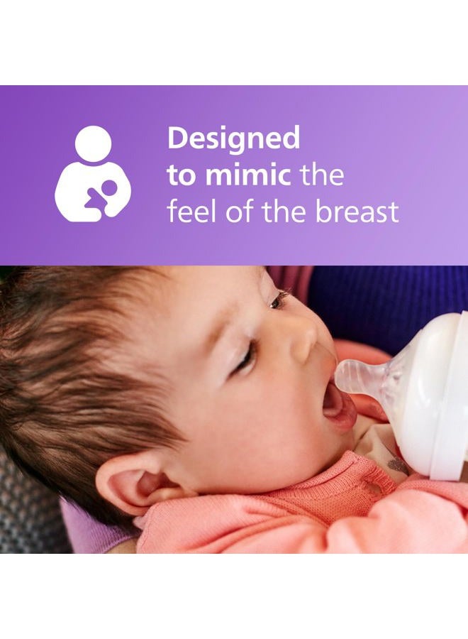 Avent Philips Avent Natural Baby Bottle First Flow , 0M+, 4pack, Flow 0, SCF657/43 - Image 3