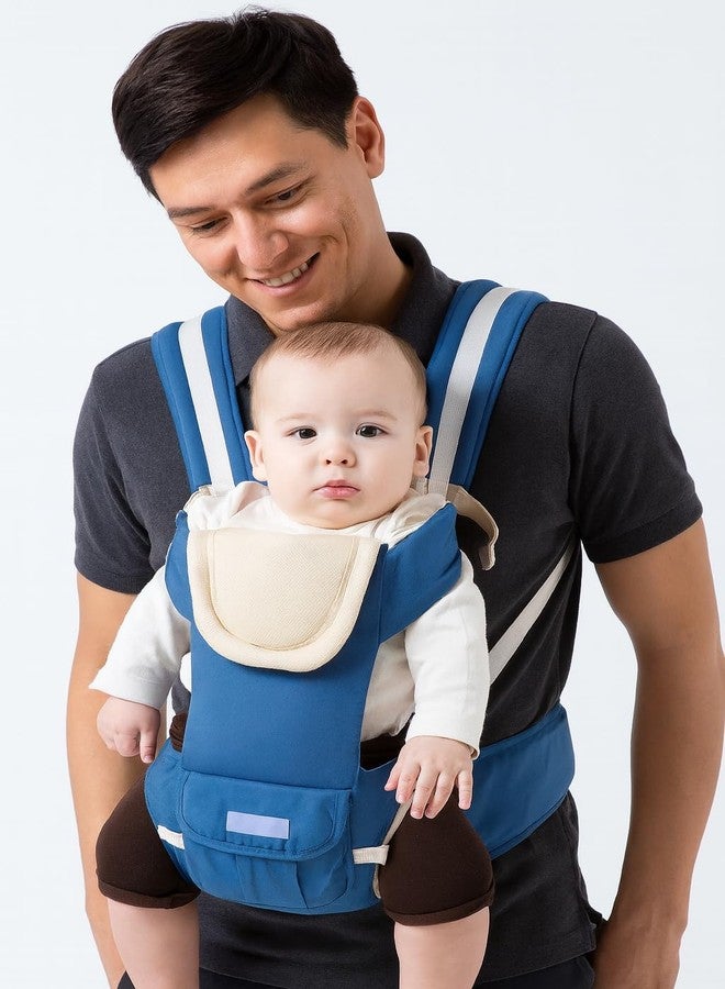 SHEMOK® Baby Carrier Carry Bag Back & Front Facing with Waist Belt 0 to 24 Month (210-Sku Blue) - Image 1