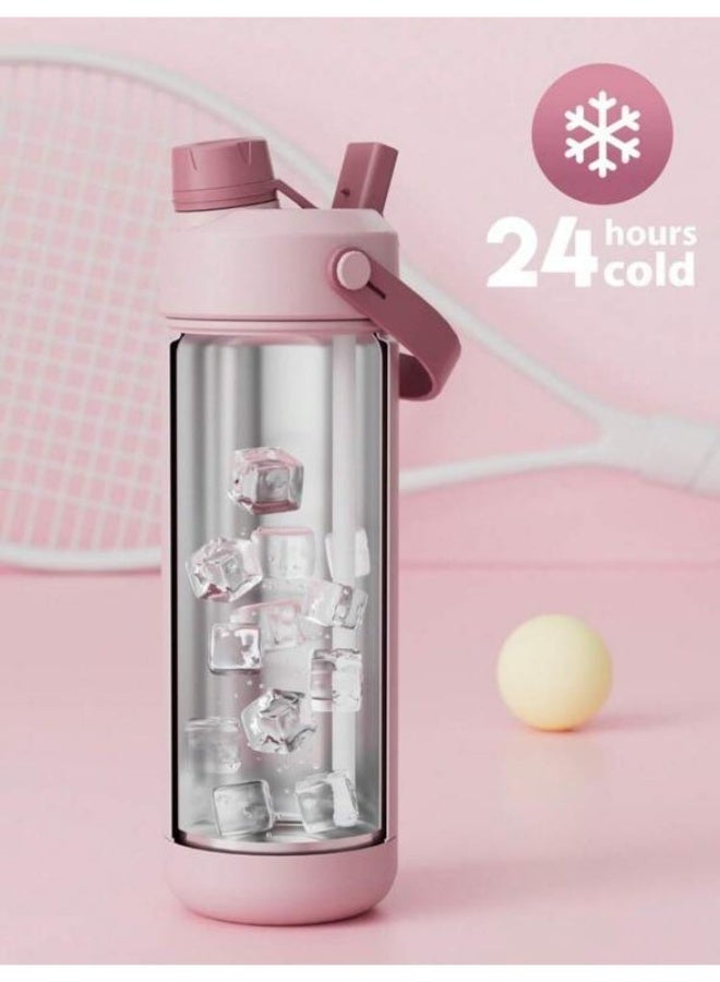 Powcan 18oz Insulated Water Bottle with 2-In-1 Straw Lid, 24 - Image 2