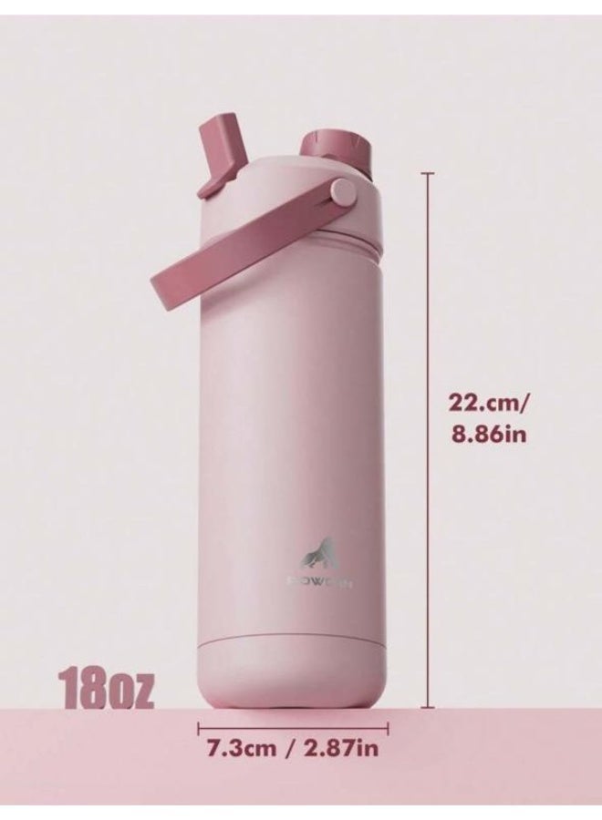 Powcan 18oz Insulated Water Bottle with 2-In-1 Straw Lid, 24 - Image 3