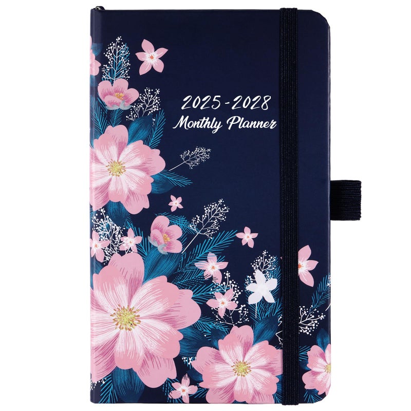 Indeme 2025-2028 Pocket Planner/Calendar - 3 Year Monthly Planner from July 2025 - June 2028, 6.3" x 3.8", 2025-2028 Monthly Planner with 61 Notes Pages, Inner Pocket, Pen Loop, Elastic Closure - Image 1