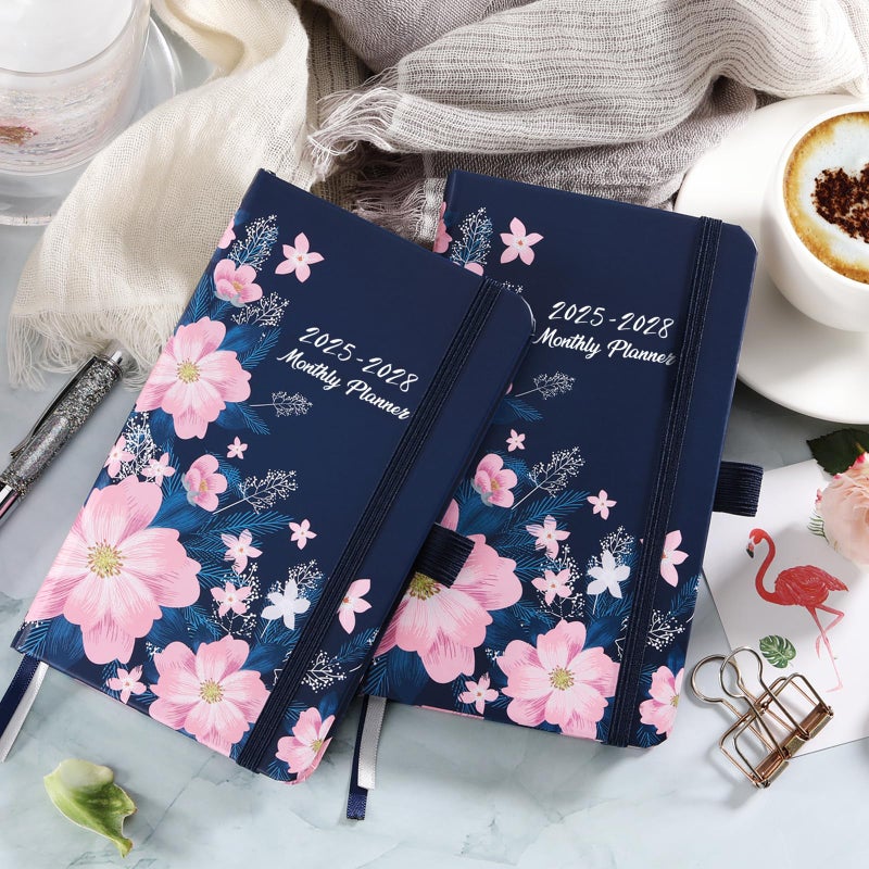 Indeme 2025-2028 Pocket Planner/Calendar - 3 Year Monthly Planner from July 2025 - June 2028, 6.3" x 3.8", 2025-2028 Monthly Planner with 61 Notes Pages, Inner Pocket, Pen Loop, Elastic Closure - Image 2