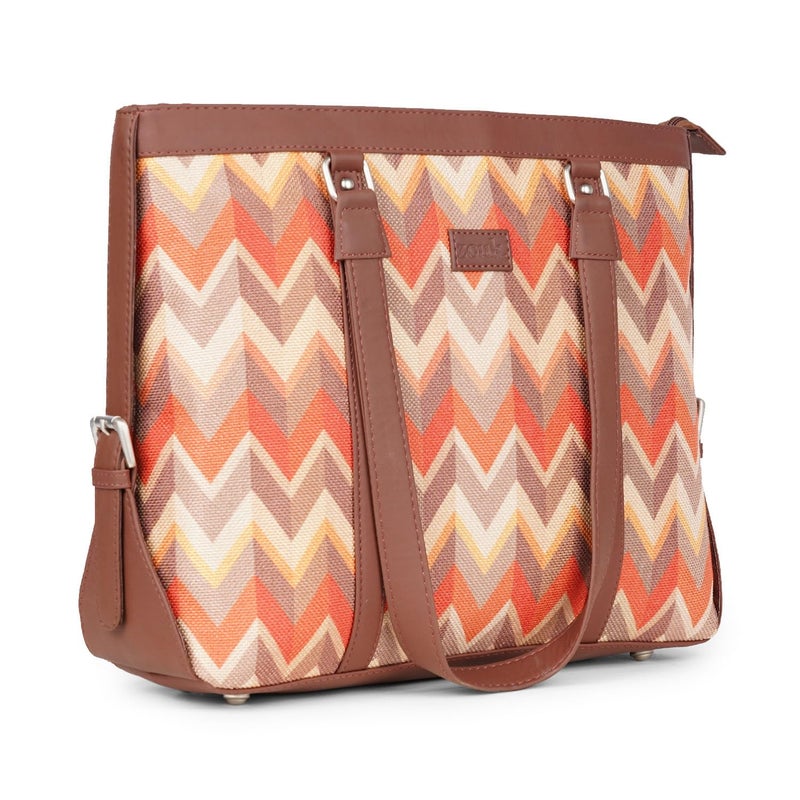 ZOUK Office Bag | Stylish Bags for Office Use | Laptop Bag 15.6 inch | Stylish Tote for Office Use | Purse for Women | Vegan Leather Handbag | Daily & Travel Use | - Image 4