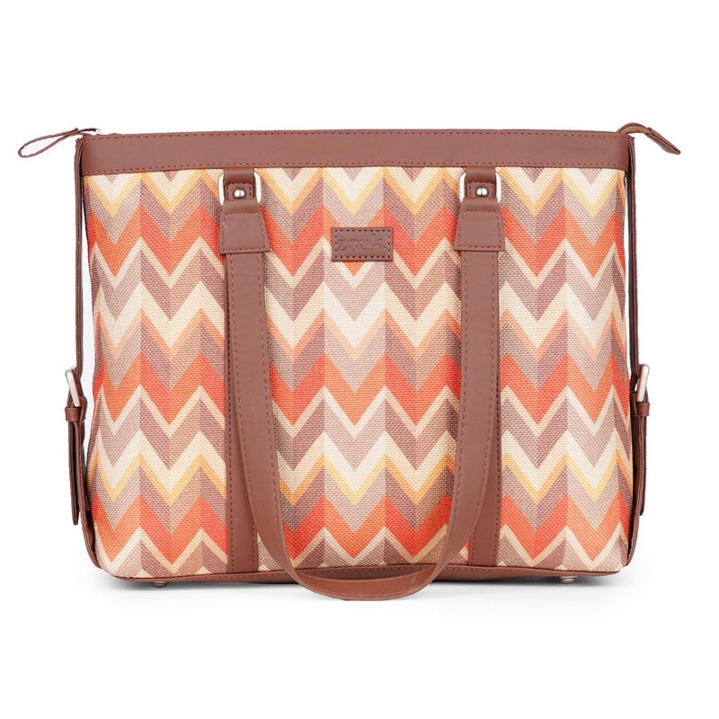 ZOUK Office Bag | Stylish Bags for Office Use | Laptop Bag 15.6 inch | Stylish Tote for Office Use | Purse for Women | Vegan Leather Handbag | Daily & Travel Use | - Image 1