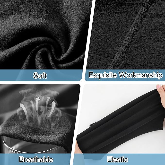 Showvigor 2-Pack Winter Neck Gaiter Warmer for Men&Women, Cotton Windproof & UPF 50+ - Breathable Face Cover Mask for Cycling, Hiking, Running, Festivals, All-Season Outdoor Activities (Black) - Image 3