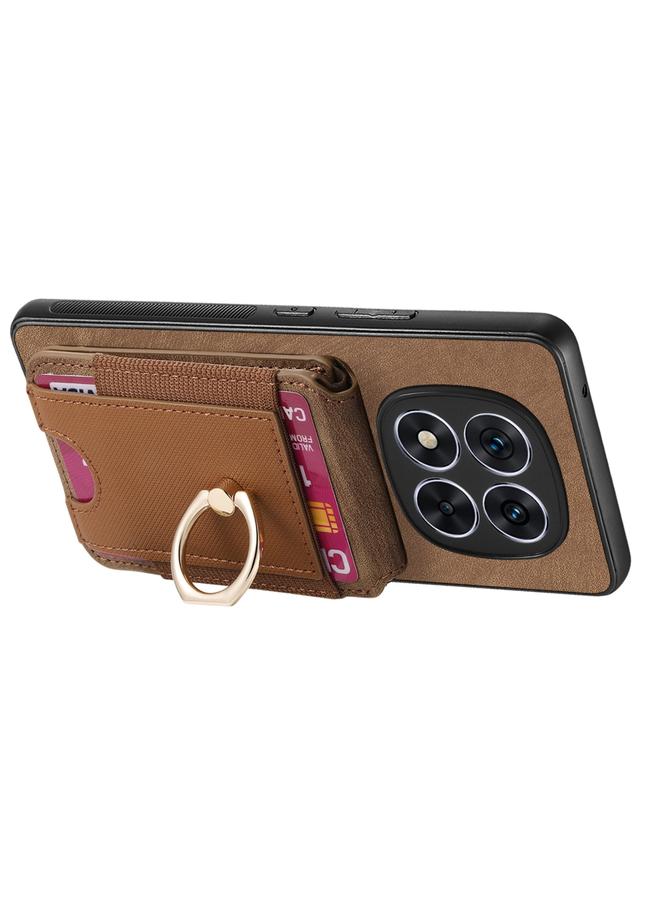 S-TOP Case For Redmi Note 14 Pro 5G Retro Splitable Magnetic Stand Card Bag Leather Phone Case - Image 5