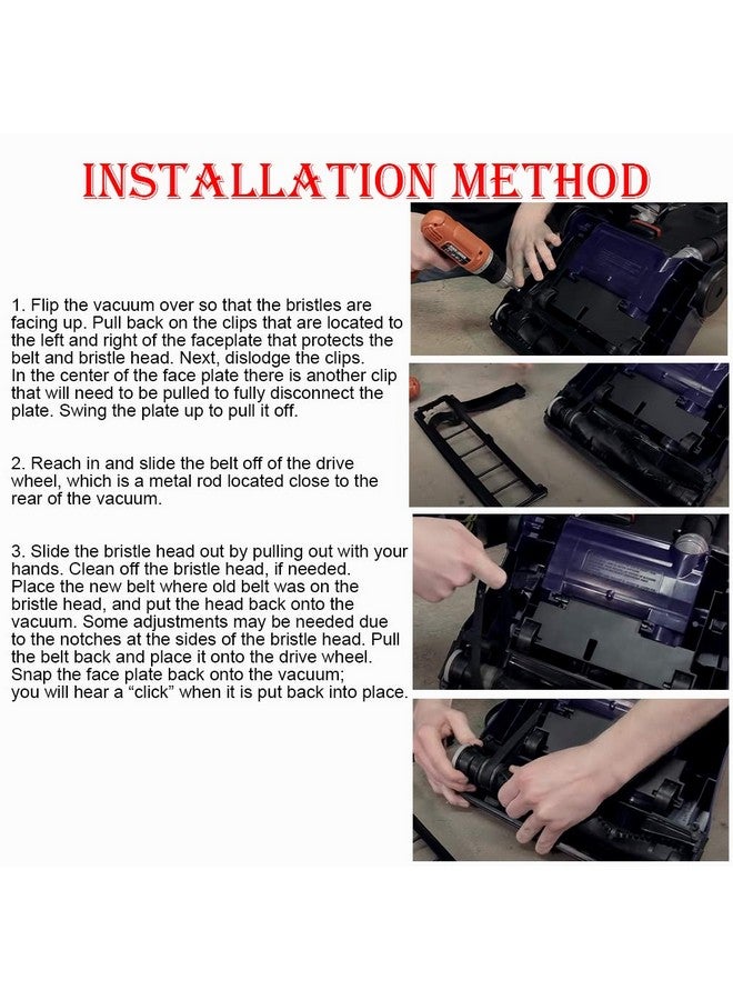 ميروم حزام بديل للمكنسة الكهربائية من MEROM متوافق مع المكنسة الكهربائية Bissell PowerForce Helix، يناسب الموديلات 2191U و2191 و2190 و1797 و1700، رقم القطعة البديلة 2031093 (عبوة من قطعتين) - Image 5