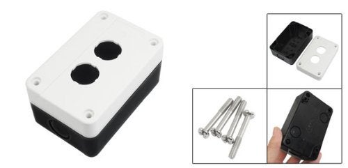 KAMCON Black White Plastic One and Two Push Button Switch Control Station Box Case 22mm 3 2 Push Button - Image 2
