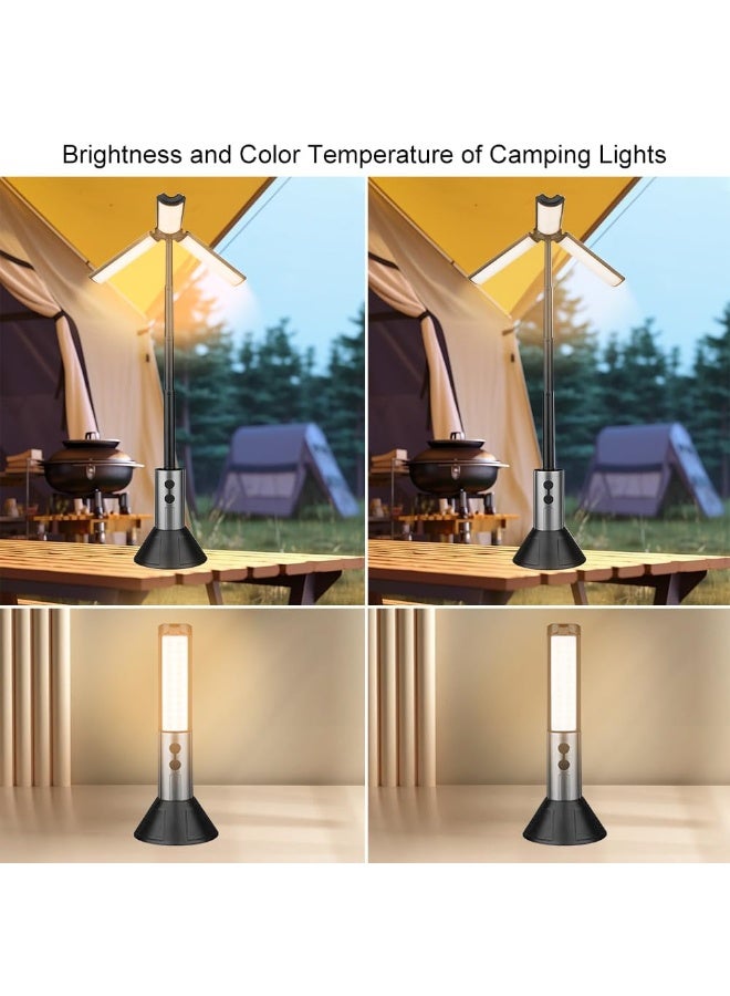 OSHIMA Telescopic Camping Light, Rechargeable Telescopic Lantern, Magnetic Waterproof Camping Lamp, Multifunction Lanterns with Hook 3 Model Flashlight for Camping, Hiking - Image 2