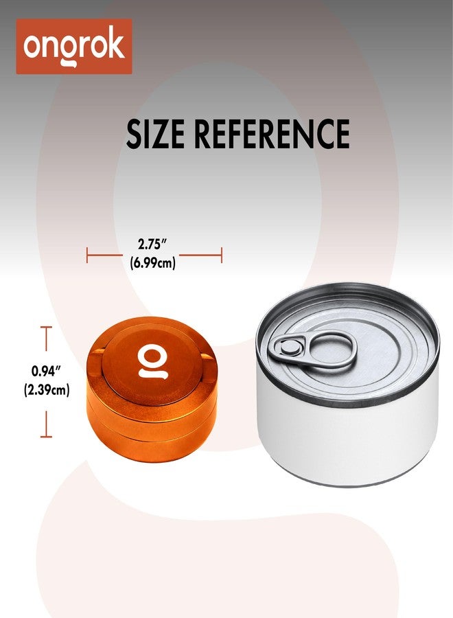 ONGROK ZPuck Zyn Metal Can, Aluminum Pouch, Airtight/Air Proof Storage Container, Preserve Flavor, Sleek and Portable Zyn Holder for Pouches & Small Essentials (Orange - Image 2