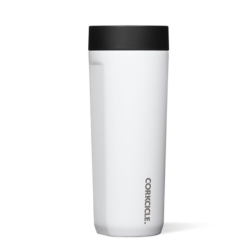 Corkcicle Commuter Cup Insulated Stainless Steel Spill Proof Travel Coffee Mug Keeps Beverages Cold for 9 Hours and Hot for 3 Hours  Gloss White  17 oz 1 Count (Pack of 1) - Image 1