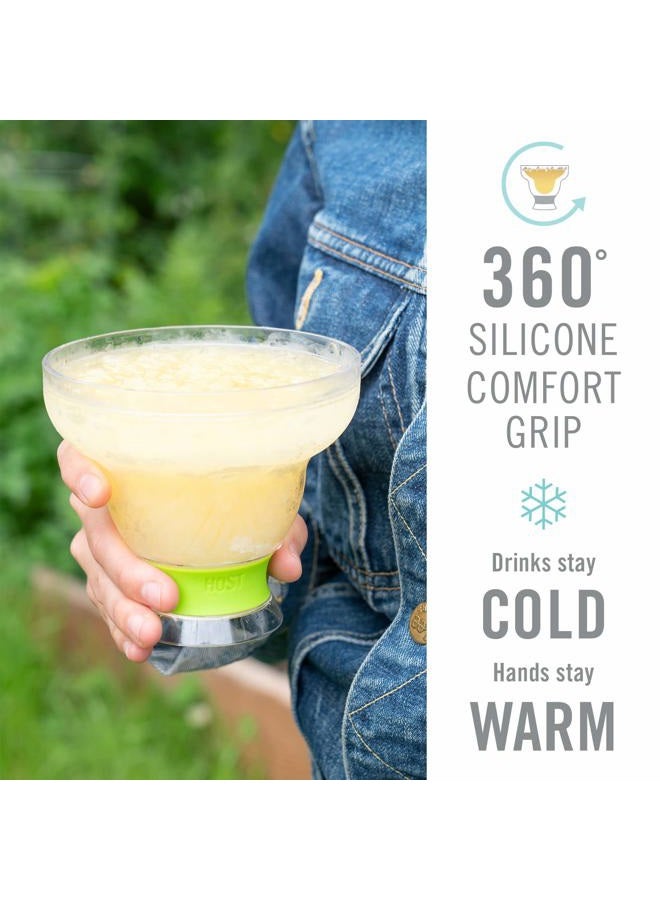 Host Freeze Margarita Cooling Cups, Freezer Gel Chiller Double Wall Plastic Frozen Cocktail Glass, Set of 4, Grey - Image 3
