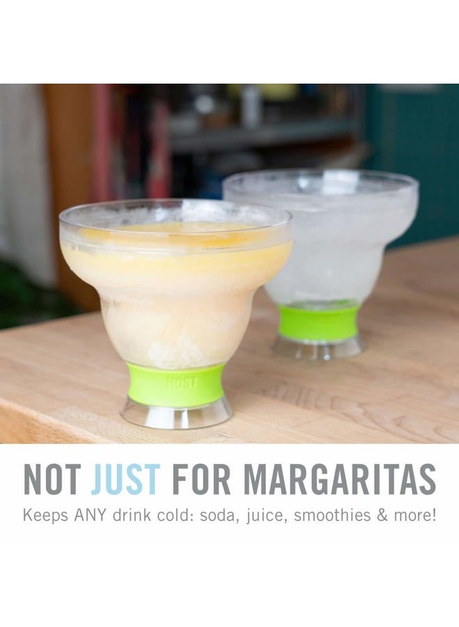 Host Freeze Margarita Cooling Cups, Freezer Gel Chiller Double Wall Plastic Frozen Cocktail Glass, Set of 4, Grey - Image 4