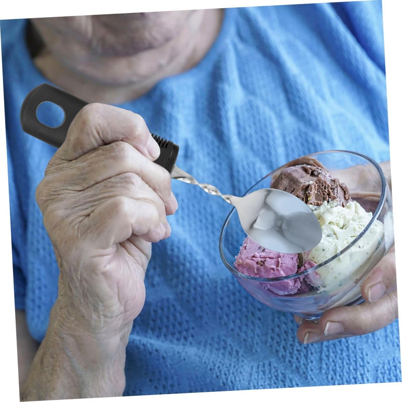 6Pcs Adaptive Weighted Utensils for Elderly Non Slip Design Ergonomic Handles for Tremors and Disabilities - Image 4