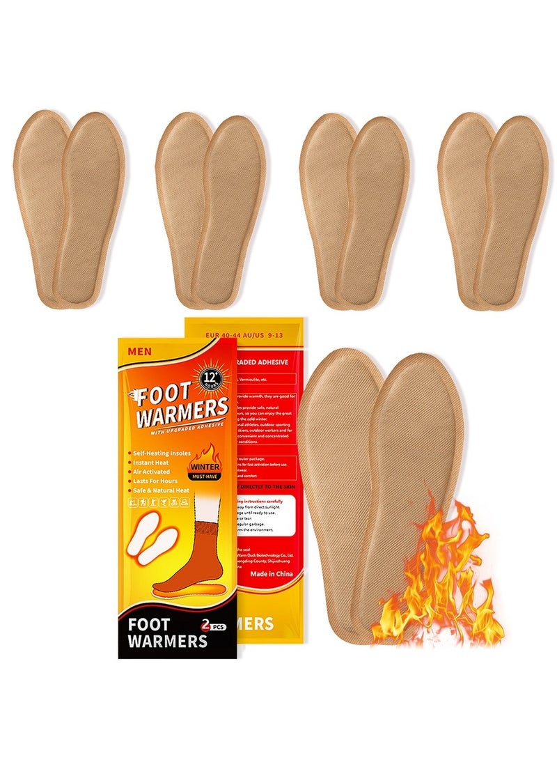 BOSART Insole Foot Warmers - Long Lasting Safe Natural Odorless Air Activated Warmers - Up To 12 Hours Of Heat - 5 Pair - Image 1