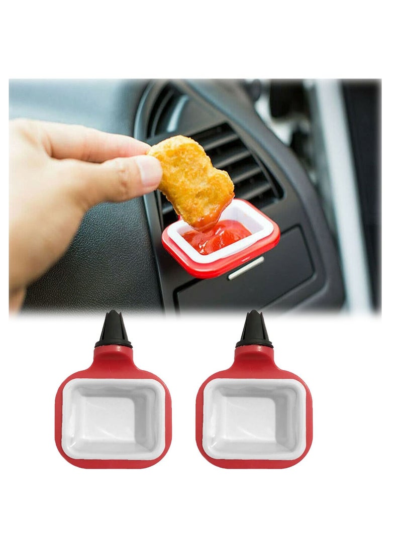 SYOSI Car Sauce Holder Vent Dip Clip, Car Accessories for Sauce Mini Sauce Holder Removable Dipping Sauces Holder Dipping Dish Container for Car Vent - Image 1