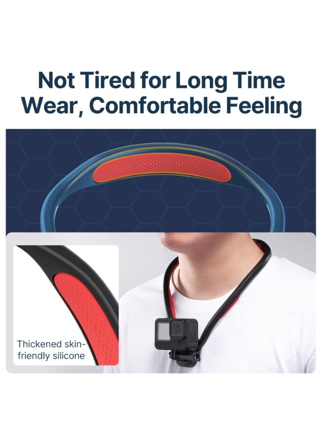 يولانزي حامل الرقبة لقلادة مغناطيسية من GoPro، حامل POV للكاميرا لـ GoPro Hero 13/12/11/10/9/8/7/6/5/4/MAX، AKASO، DJI Osmo Action 5 Pro/4/3، Insta360 ومعظم كاميرات الحركة - Image 4