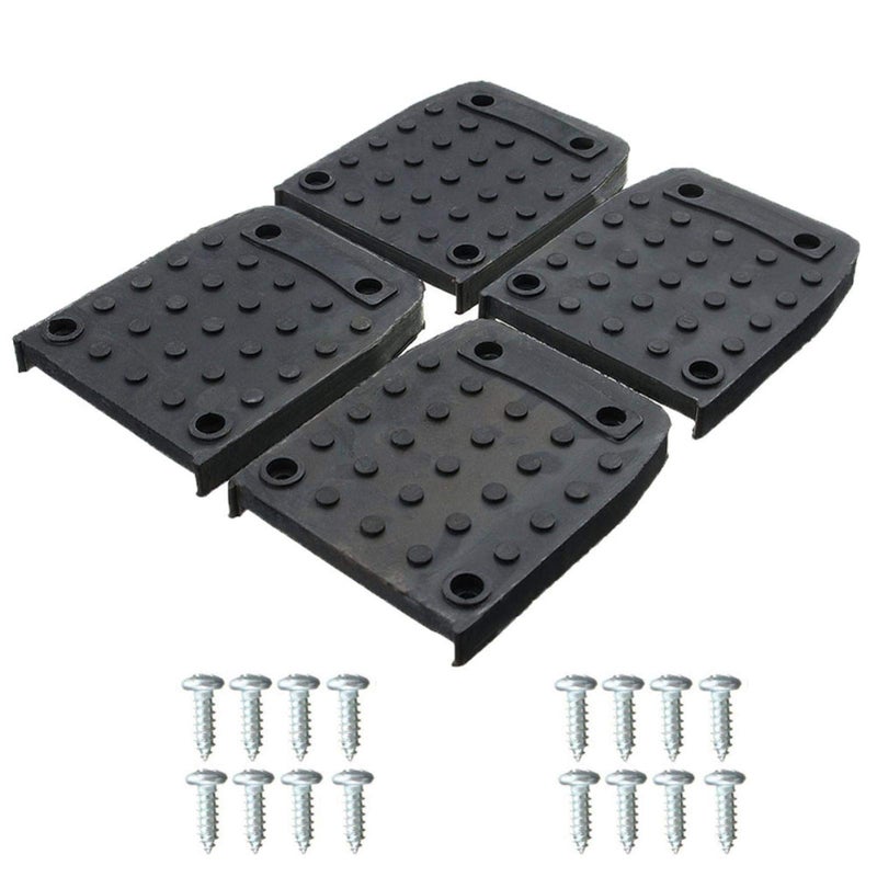 Tookie Stilt Sole AntiSlip Pads for Drywall 4pcs Construction Tripod Mat with Screw Stilt Sole Foot Pads Replacement Kit for Indoor Painter Taping Construction DecoratingBlack 