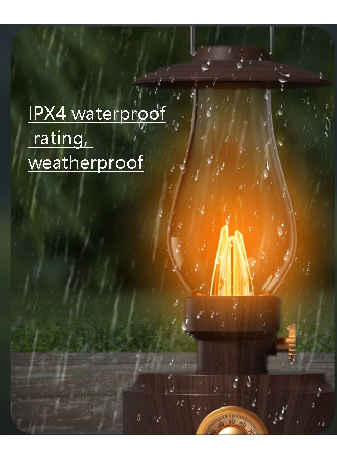 نيوترل مكبر صوت بلوتوث C210 New Vintage Kerosene Lamp-Style مصباح كيروسين رجعي ومكبر صوت في جهاز واحد، يجمع بين تشغيل الموسيقى والمكالمات الهاتفية وراديو FM والإضاءة. مقاوم للماء بمعيار IPX4، مصمم بخبرة للاستخدام في الهواء الطلق والسفر والحفلات والتجمعات. (أبيض) - Image 5