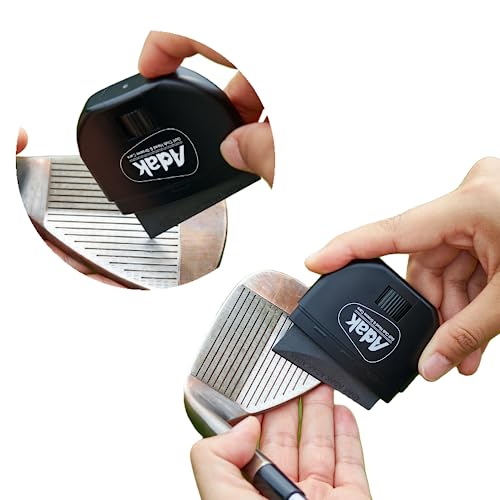 ADAK 2-in-1 Golf Club Cleaner & Groove Sharpener | Increase Backspin & Shot Accuracy | Diamond-Fused Elastomer Cleaning Tool | Perfect Golf Gift - Image 1