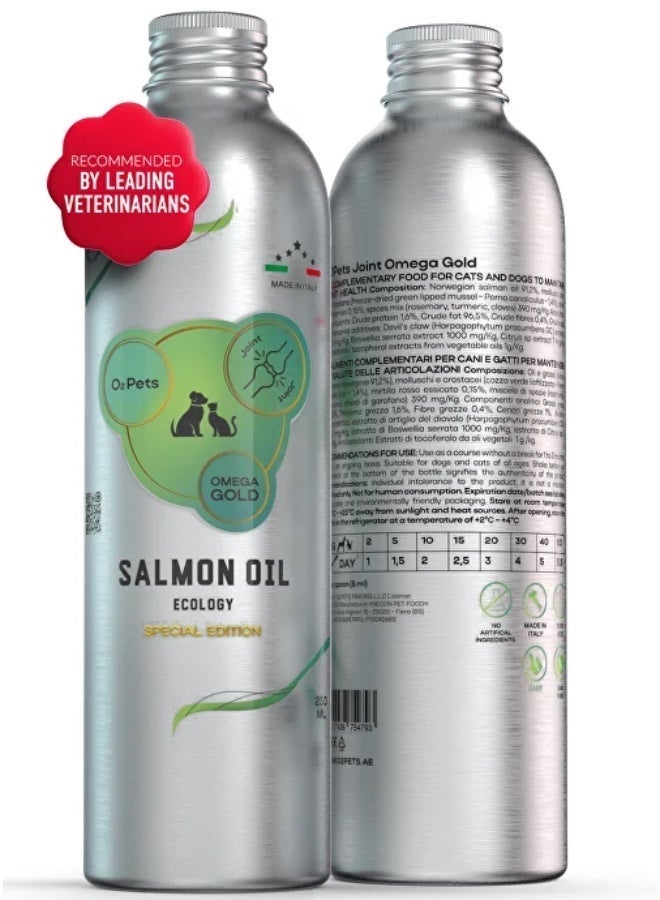 O2pets O2 PETS Omega Gold Joint Cats and Dogs Wild Caught Norwegian Salmon Oil Supplement – Premium Omega 3 for Joint and Mobility Support - Image 1