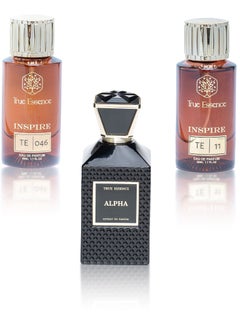 True Essence True Essence Cmbo Pack Of 3 Niche Collection Alpha 100 ml , Inspire Collection TE 11 And TE 46 Eau De Parfum 50 ml For Unisex 1.7 FL.OZ  - Image 1