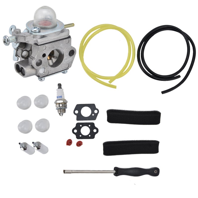 753-06190 Carburetor with Fuel Filter Air Filter Primer Bulb Kit for Troybilt TB22EC TB32EC TB80EC TB22 TB21EC - Image 1