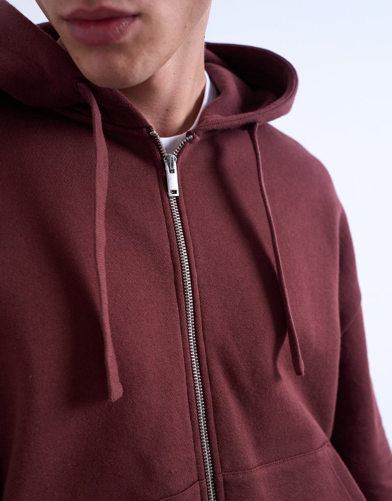 TOPMAN oversized fit zip through hoodie - Image 3