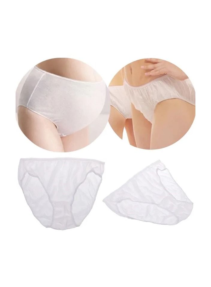 4-Pieces/Bag Once Use Travel Printed Underwear Panties for Women and Men,Disposable Pregnant Postpartum Paper Cotton Briefs - Image 2