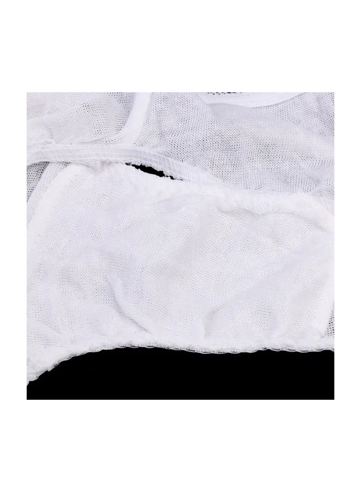 4-Pieces/Bag Once Use Travel Printed Underwear Panties for Women and Men,Disposable Pregnant Postpartum Paper Cotton Briefs - Image 3