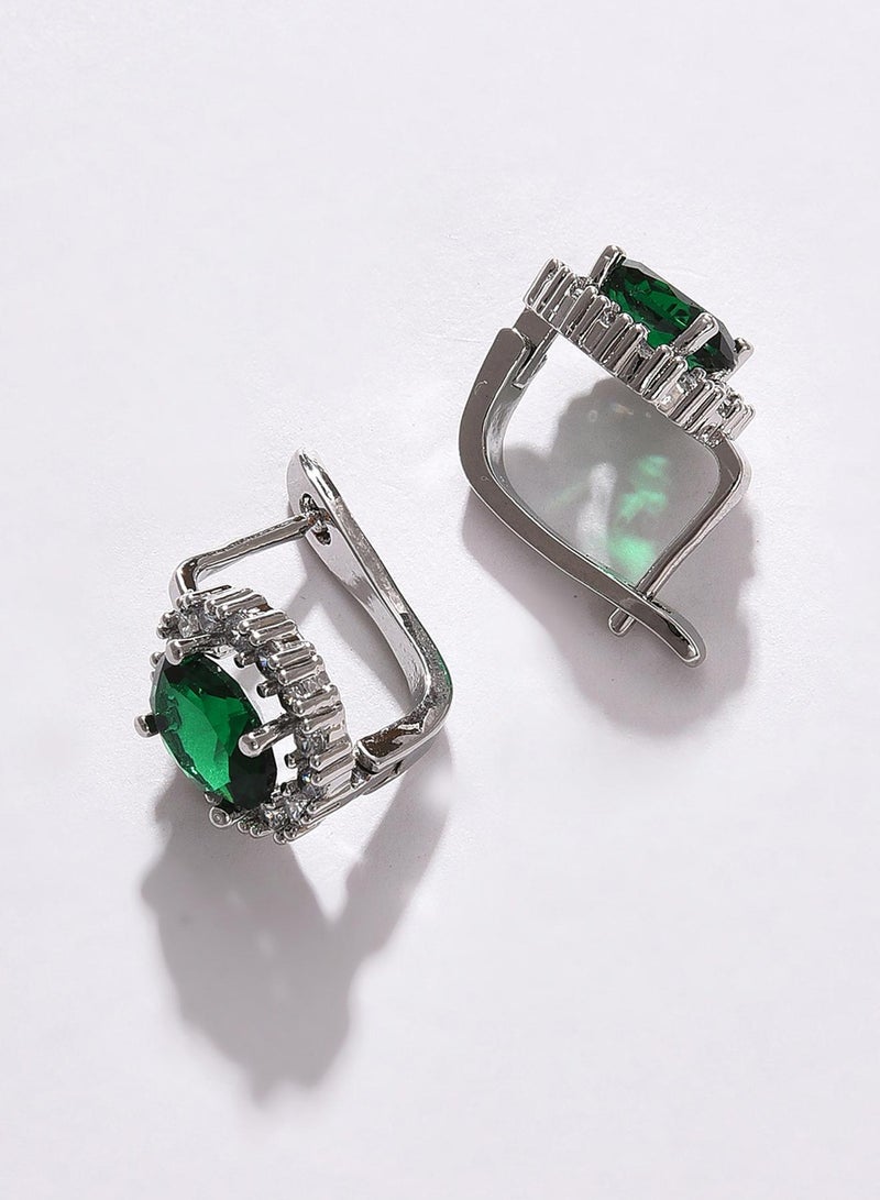 SOHI Green & Contemporary Artificial Stud Earring Jewellery - Image 3