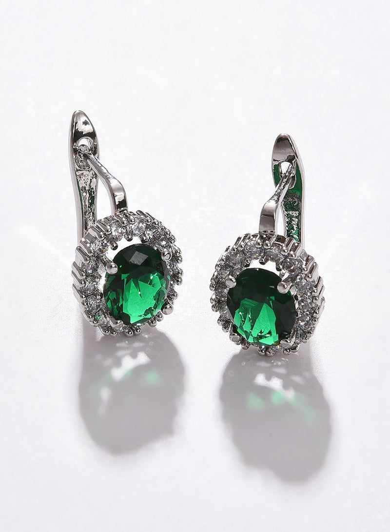 SOHI Green & Contemporary Artificial Stud Earring Jewellery - Image 1