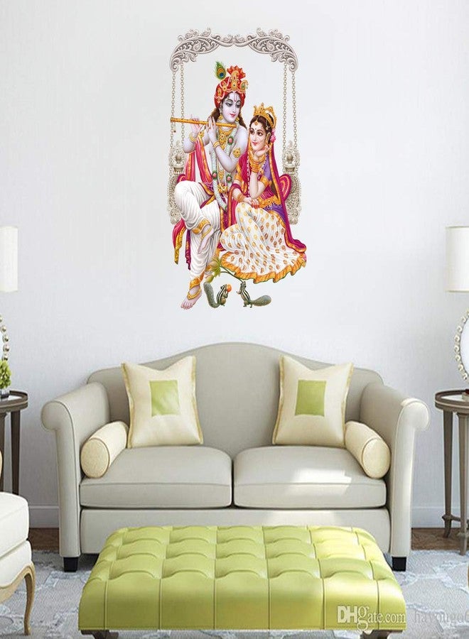 Rangoli ملصق جداري كبير بتصميم رانجولي، متعدد الألوان، مصنوع من الفينيل، 50 أو 70 سم، عبوة من قطعتين - Image 2