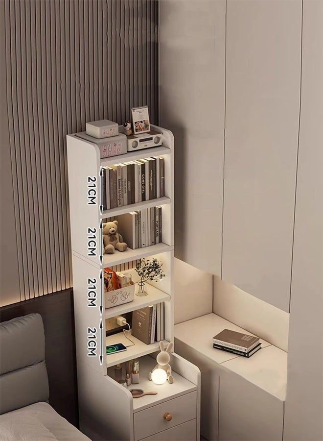 Kutis 8-Tier  Bookcase Storage Rack  Bookshelf  Shelving Display Storage Unit Office Living Room Furniture With 2 Drawer Density Board 40 x 30 x 160 cm. - Image 3