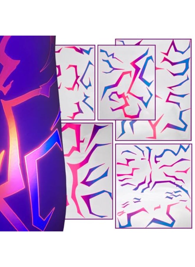 ASVP Shop UV Shine Lightning Patterns Temporary Tattoos Body Tattoo Set for Halloween Cosplay Festivals Dance Parties and Raves - Image 1