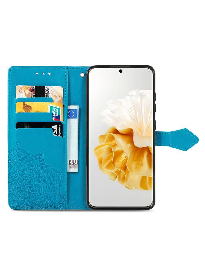 S-TOP Case For Huawei P60 Pro Mandala Flower Embossed Leather Phone Case - Image 3