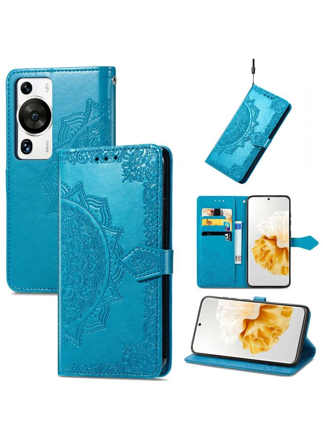 S-TOP Case For Huawei P60 Pro Mandala Flower Embossed Leather Phone Case - Image 1