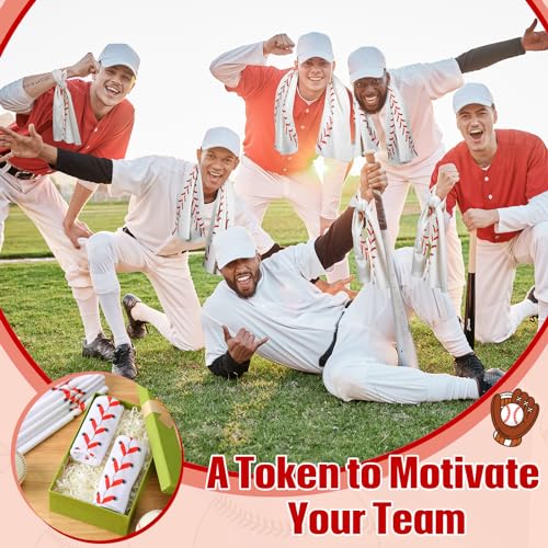 CraftyDream 12 Pcs Cooling Towel Baseball Football Basketball Breathable Chilly Softball Soccer Yoga Ice Towel, 40"x12" Tennis Microfiber Accessories for Player(White,Baseball) - Image 5