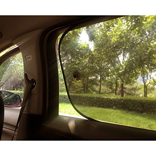 Relarr Car Shade for Window Interior Screen Double-Layer Mesh Sun Block, Protect Baby from Sunlight, UV Rays (2 Pcs) - Image 5