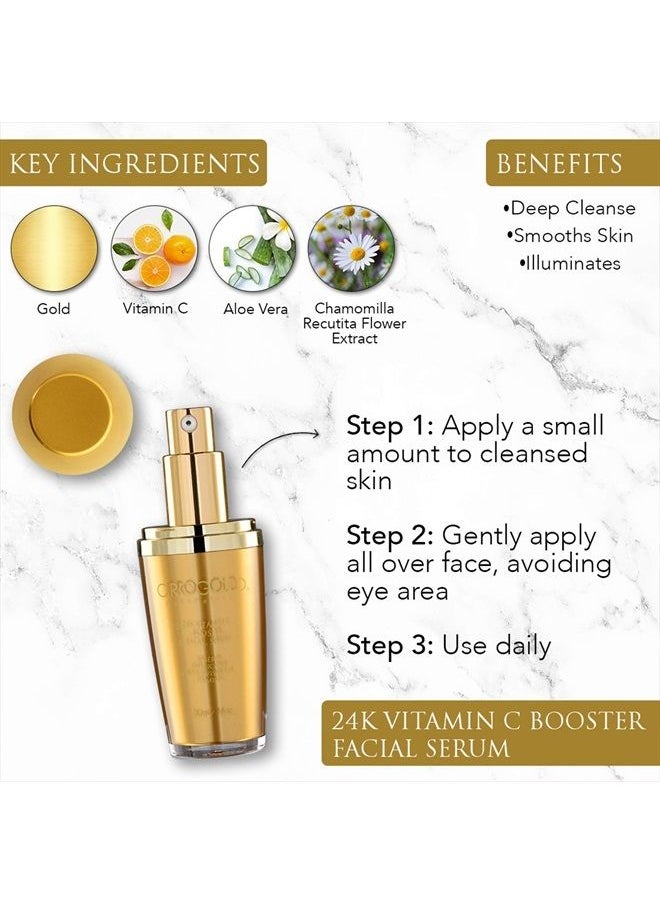 Orogold OROGOLD 24K Vitamin C Booster Facial Serum - Anti Aging Facial Serum with Gold - Skin Brightening Serum For Face - 30 Mililiter / 1 Fl. Oz  - Image 5