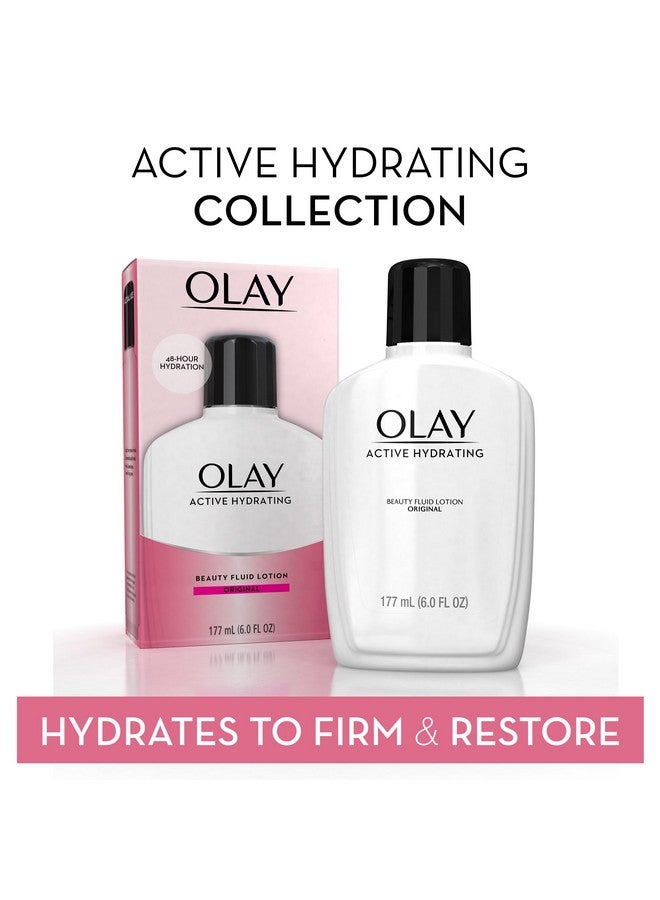 Olay Face Moisturizer, Active Hydrating Beauty Fluid Lotion, Original Facial Moisturizer, 4 Oz. (Pack of 2) - Image 2
